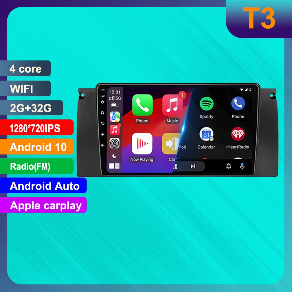 Android-навигационная система для BMW M5 E39 E53 X5 с камерой заднего вида и CarPlay.