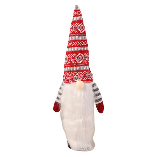 Christmas Gnome Wine Bottle Cover Handmade Plush Elf Decoration Holiday Red Wine Sleeve for Thanks Giving Christmas Table Decor