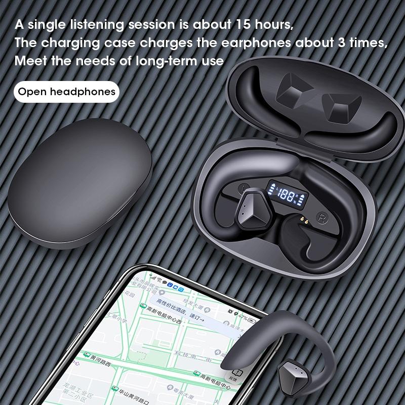 Bluetooth 5.3 Костная проводимость Для Xiaomi Беспроводные наушники Шумоподавление Спортивные Водонепроницаемые Ушные крючки Гарнитуры