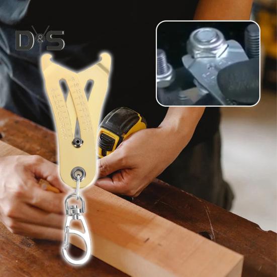 Портативный брелок для проверки размера резьбы, прецизионная линейка для измерения резьбы, точный прибор для проверки резьбы гаек и болтов, дюймовый метрический измеритель резьбы шестигранных гаек