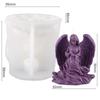 Angel Aromatherapy Candle Silicone Mold Homemade Winged Girl Scented Molds Soap Making Resin  Gypsum Drop Mould Home Decor