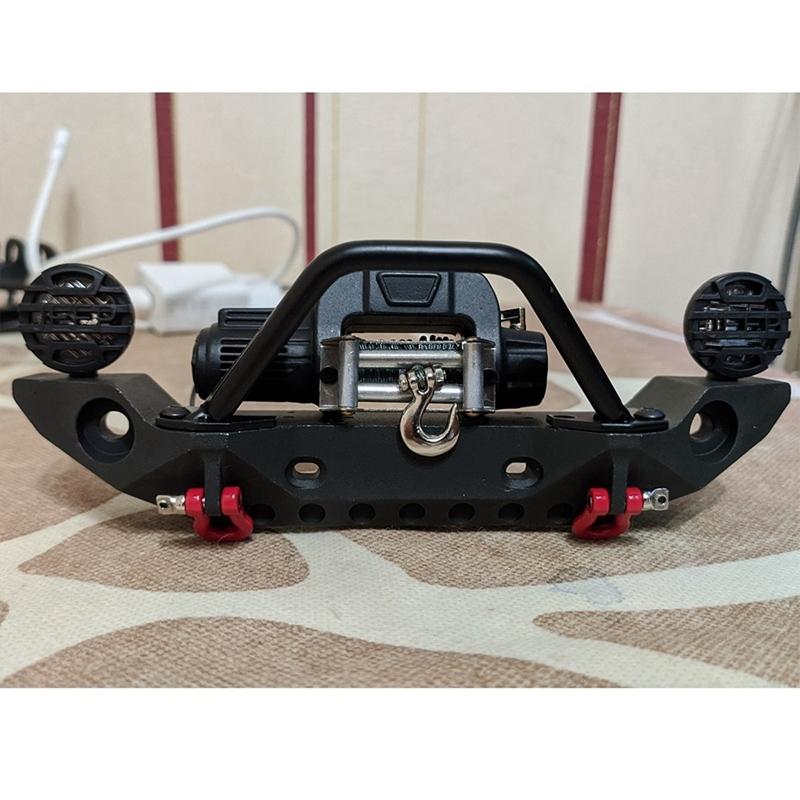 Metal Automatic Winch With 3CH Control Line For 1/10 RC Crawler Car Axial SCX10 TRAXXAS TRX4 Upgrade Parts Accessories