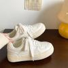 Versatile Little White Shoes Women's Spring New Leather Platform Shoes Retro Casual Board Shoes