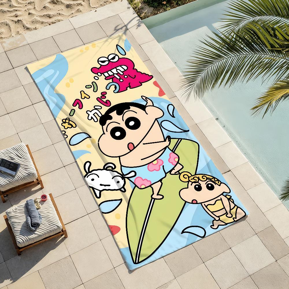 Cartoon C-CRAYON S-SHINCHAN Towel Drying Bath Towel Applicable To Light Swimming Camping Yoga Beach Out