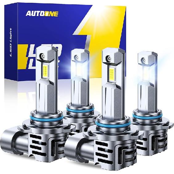 AUTOONE 9005 LED Bulb, 800% Brighter, 3 Min Quick Tall, 20 Years Lifespan, No Flicker, 99% Compatibility