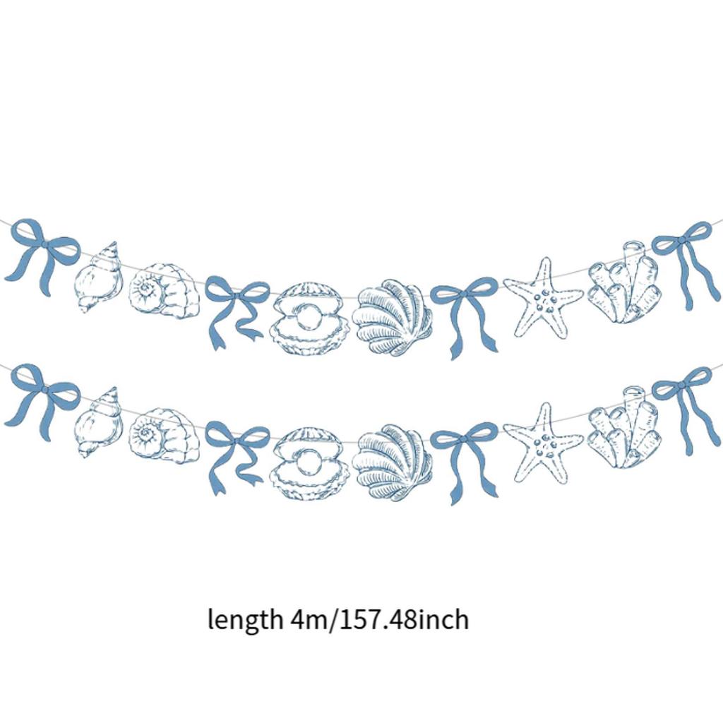 Paper Hanging Banner Party Supplies 4M for Beach Theme Weekend Baby Shower