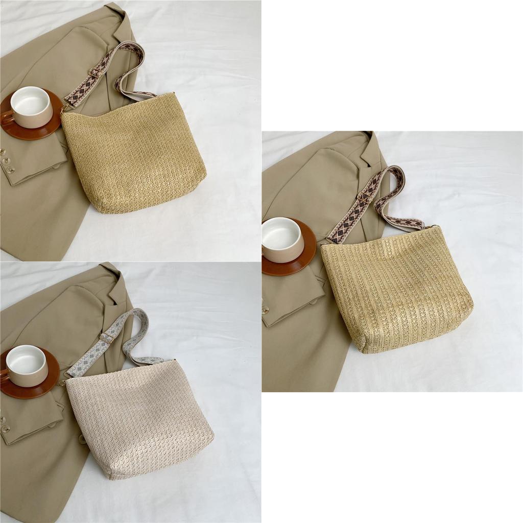 Fashionable Woven Large Capacity 2024 Spring New Korean Style Shoulder Bag