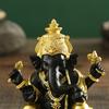 Elephant Statue Hindu Elephant God Statue Lord Ganesha Figurine Elephant God Sculpture Tabletop Decoration Ornament