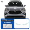 For Toyota Highlander -2024 Headlight Rearview TPU Paint Protection Film Pre-cut PPF Bra Clear Kit Anti-scratch Resistant