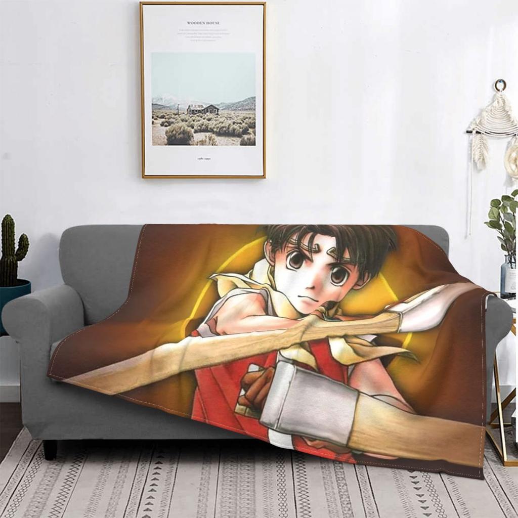 Genso Suikoden Лучшие RPG Одеяла винтажные игры Флис Смешные Теплые Пледы для Покрытия Кресла Украшения Дивана