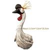 Wall Hanging Resin Ostrich Statue Abstract Waterbird Bust Wild Animal Head Decor Living Room Embellishment Home Interior Craft