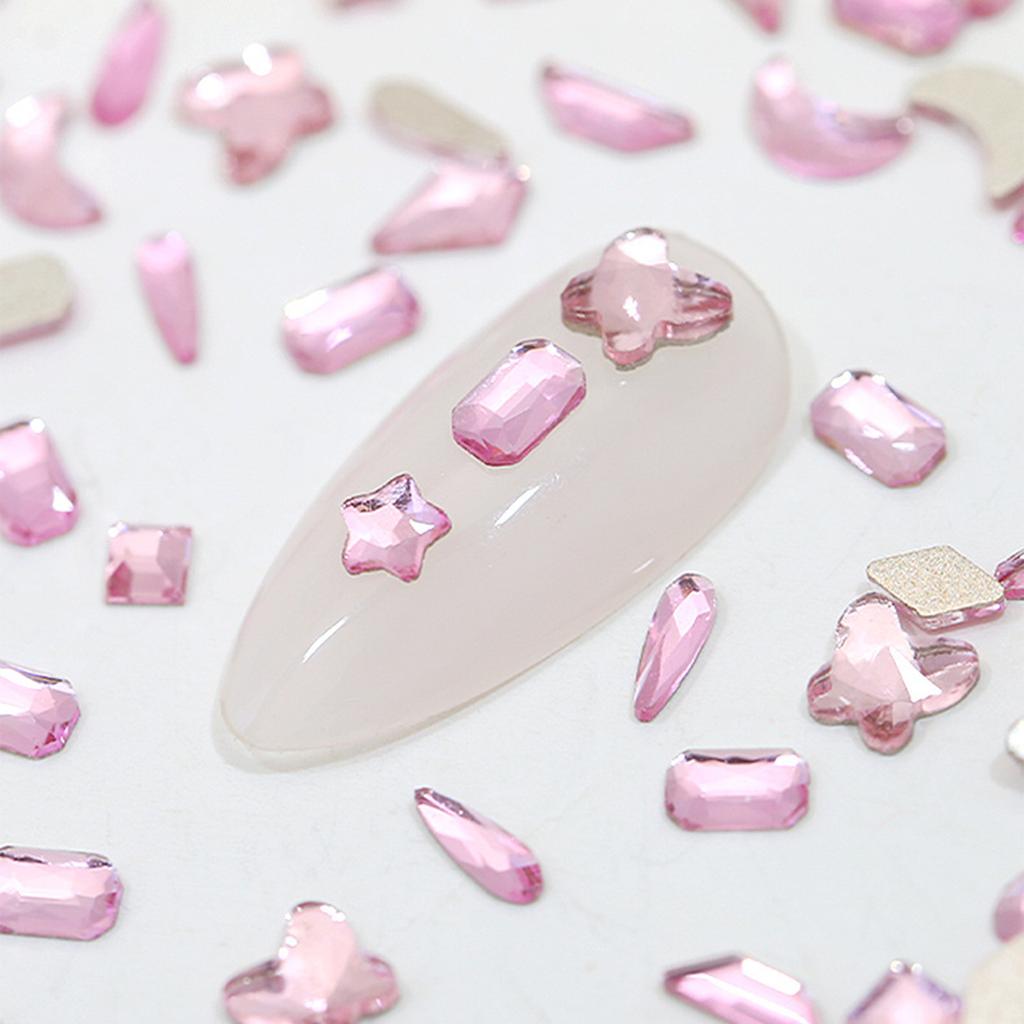 Heart Nail Charms Butterfly Crystal Gems Flat Bottom Nail Gems Nail Art Charms Nail Crystal Rhinestones Nail Art Decor