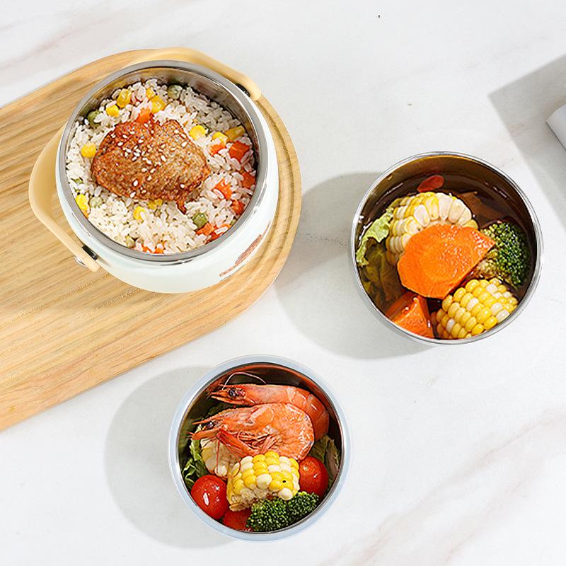 Многослойный изолированный ланч-бокс бенто из нержавеющей стали