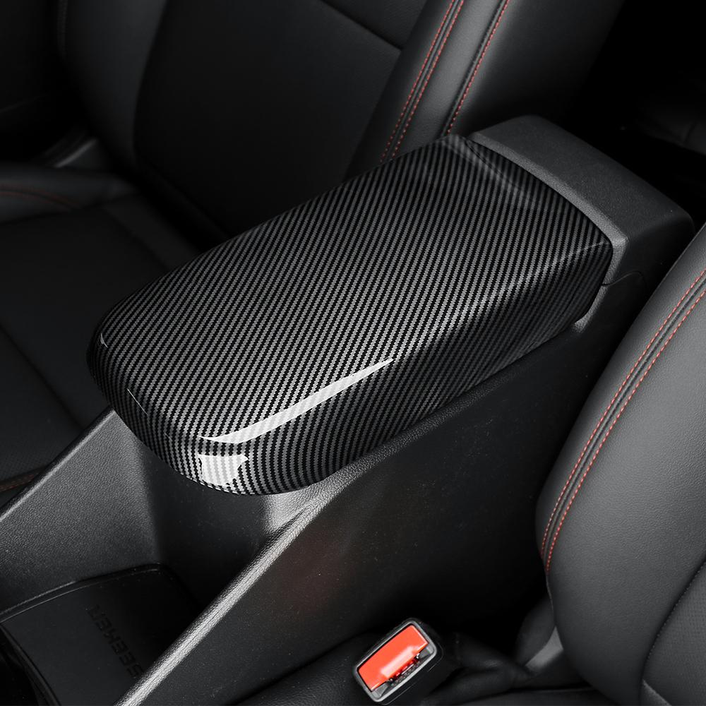 Carbon Fiber Center Armrest Box Cover Trim Car Interior Decor Accessories For Chevrolet Chevy Trax 2024-2025 Decor Accesso