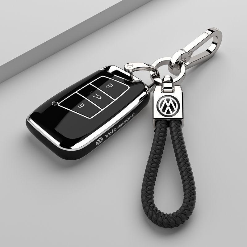 opq1 Soft TPU Car Key Case Cover Holder Shell Bag For VW Volkswagen Passat B8 Tiguan Magotan Protector Keychain Keychain Accessories