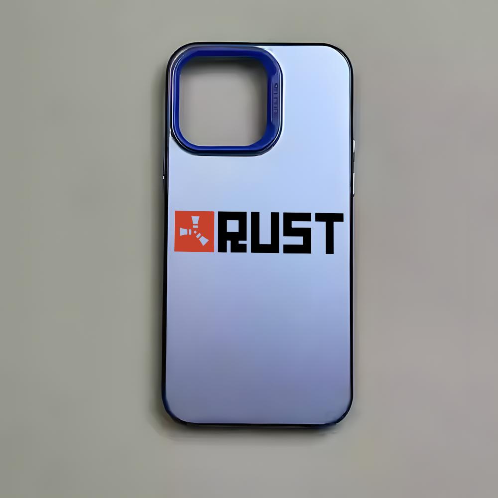 Крутой чехол для телефона R-RUST для iPhone 16 15 14 13 12 11 Pro Max Черный Матовый Разноцветный Лазерный Металлик Аврора