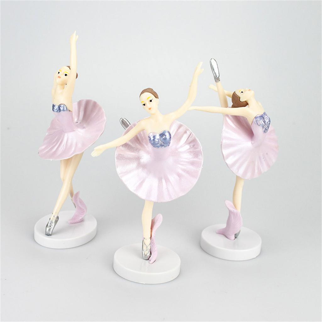 Charm Ballerina Cake Decoration Set Perfect for Ballet Party Favors Supplies Pink Ballet Girl Figure Cake Decoration