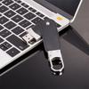 Металлический и кожаный брелок для ключей Поворотный крючок Пряжка USB-флешка Накопитель диск Черный