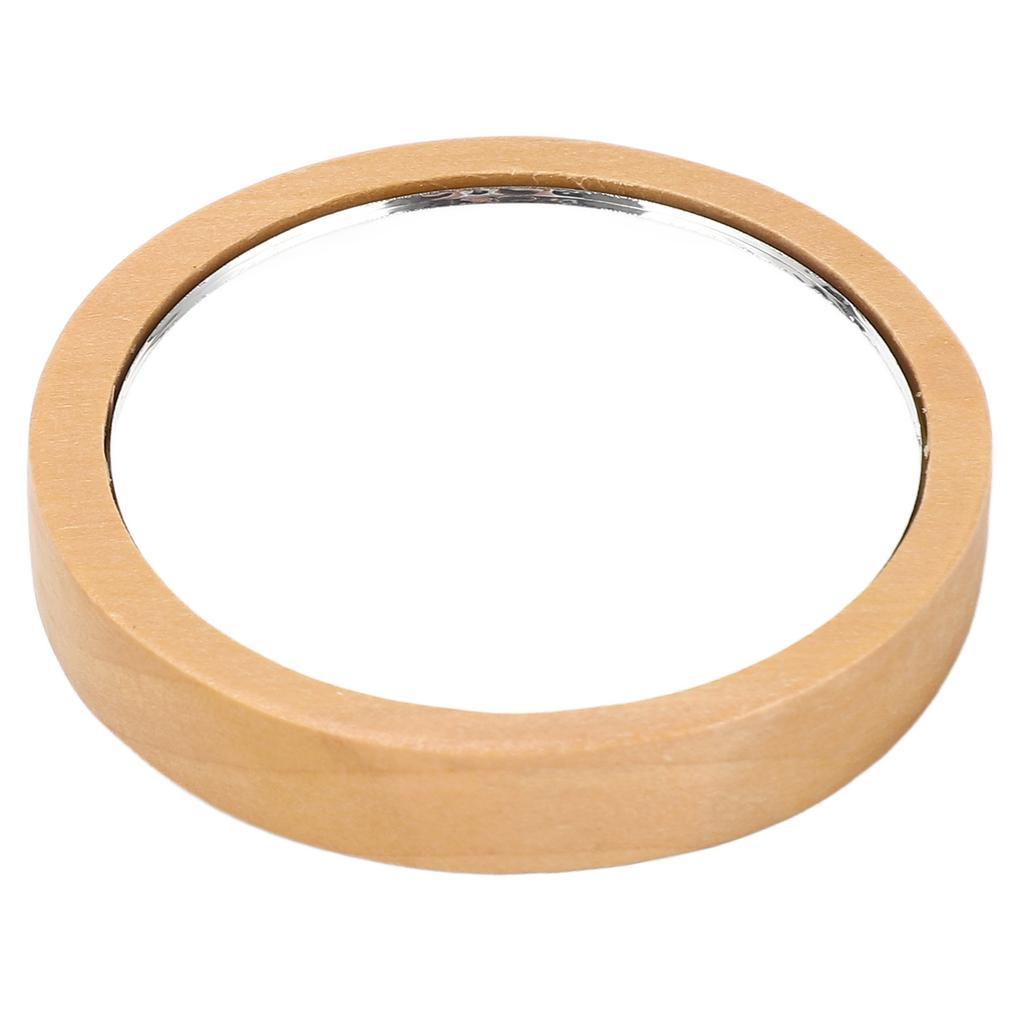 Портативное деревянное зеркало с деревянной ручкой, круглое для косметического макияжа, с четким отражением и гладкими краями