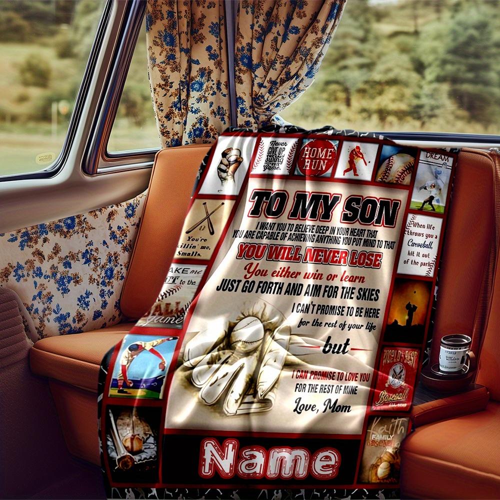Baseball Player Home Run Dream Field Blanketcustomize Your Name Lightweight Comfortable And Stylish Blanket For Travel Bed Home Chair Office Sofa And