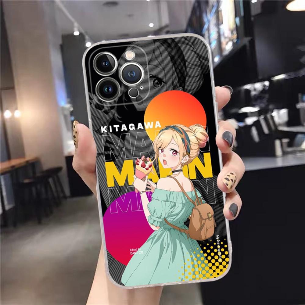 Чехол для телефона My Dress Up Darling Марин Китагава Силиконовый Мягкий Для iPhone 16 15 14 13 12 11 Pro Mini XS MAX Plus X Чехол