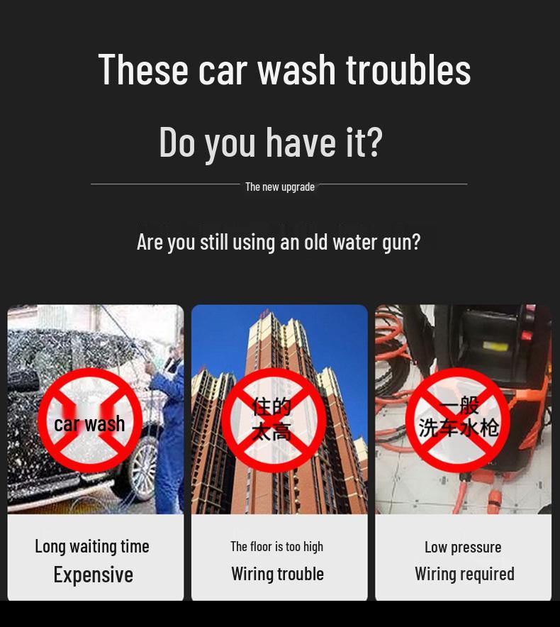 Беспроводной электрический литиевый аккумулятор Мойка высокого давления