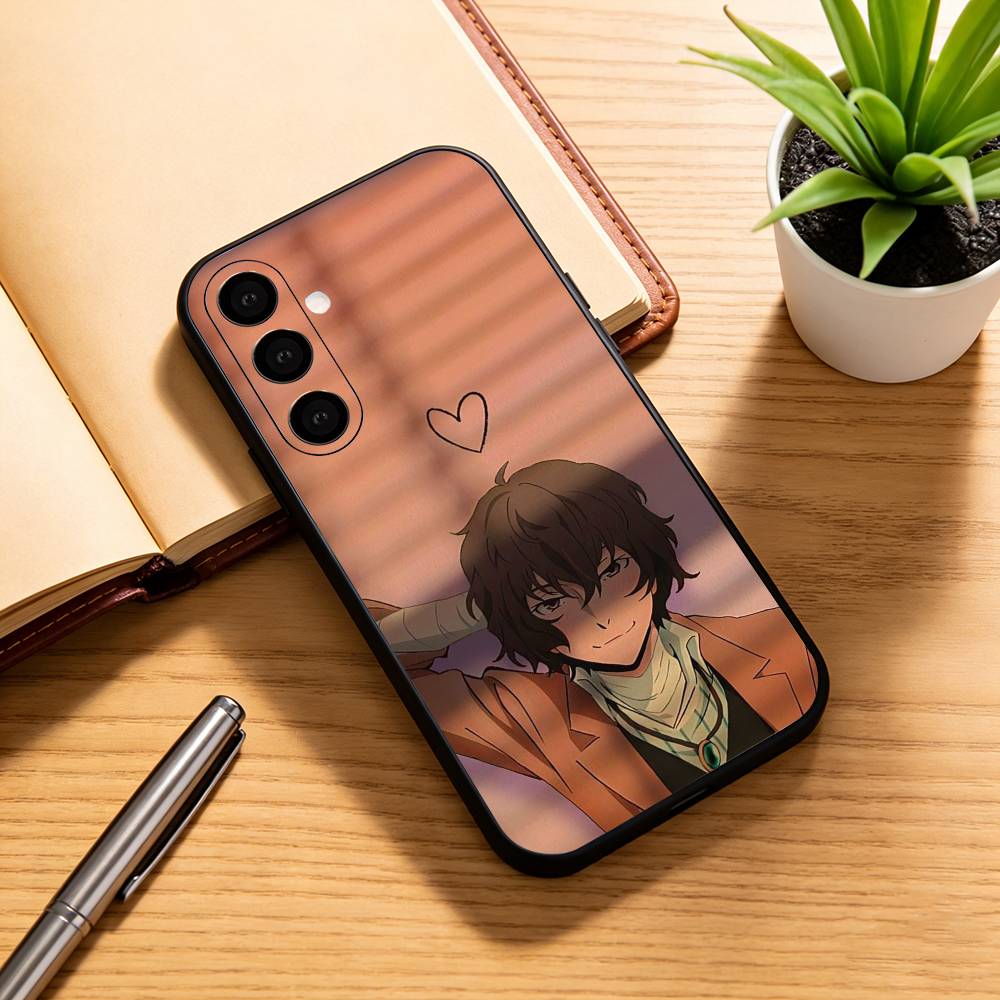 BSD D-Дадзай Осаму Чехол для телефона Черный Силиконовый Мягкий Для Samsung Galaxy A73,A72,A71,A70,A53,A52,A51