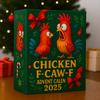 Курица F-Caw-F Адвент-календарь 24-дневная рождественская коробка для отсчета времени Смешные куриные украшения Подарки с фермерскими животными для любителей кур Семья