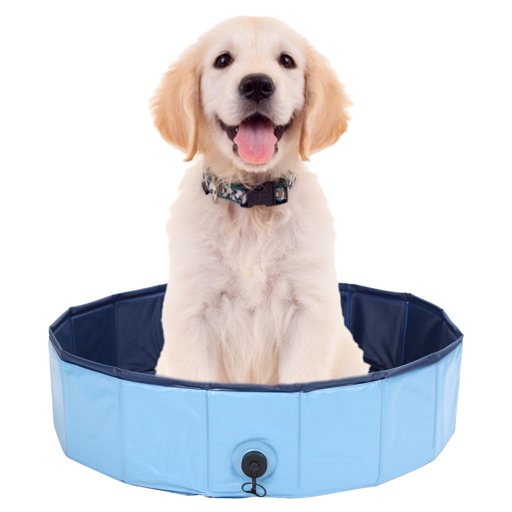 Ванна из ПВХ для домашних животных, герметичная, складная, душевая, водный бассейн, ванна для купания кошек и собак, M Blue