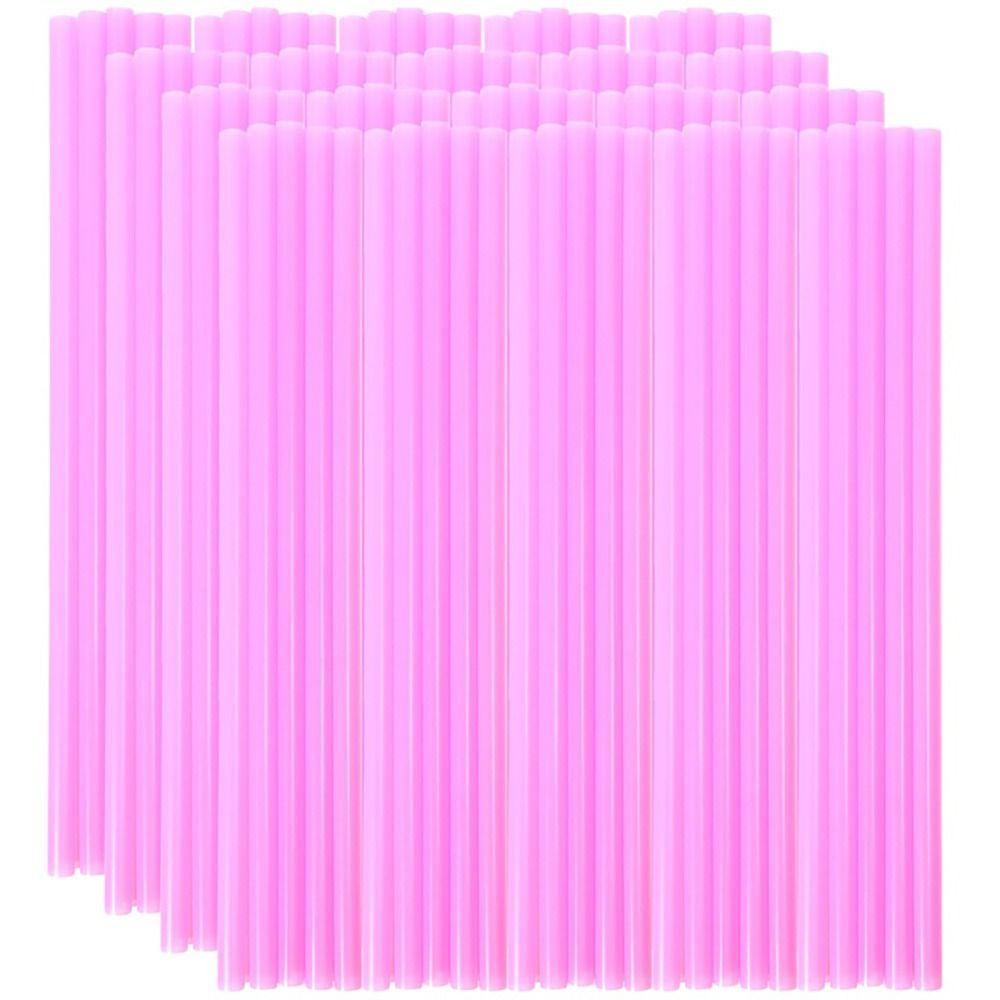 100 шт. Товары для вечеринок Аксессуары для бара Пластиковые одноразовые соломинки Разноцветные Красочные Летние питьевые соломинки Большие 19 см