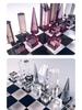 Transparent Acrylic Chess Set: Wear-Resistant Pieces & Plexiglass Board for a Luxurious Desktop Game Experience