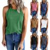 New Summer Vest For Women To Wear Inside And Outside Solid Color Slim Fit Sleeveless Round Neck Top