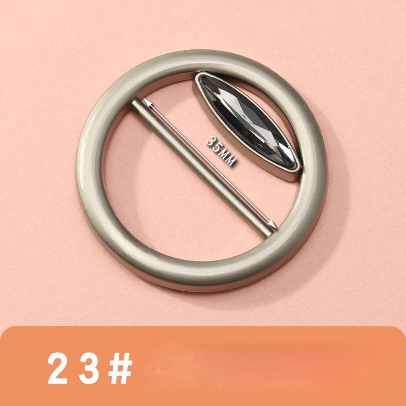 Элегантная футболка круглой формы, зажимы для футболок, пряжки для шарфа, зажим для футболки, кольцо для одежды, угловые завязанные пряжки, внутренний диаметр 29-35 мм