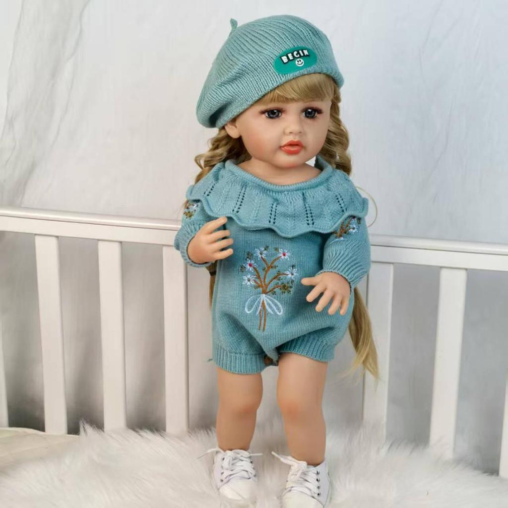Новые куклы-реборн из цельного силикон-винила 55 см, одетые в более милую одежду, модель-игрушка для детей, рождественские и на день рождения подарки