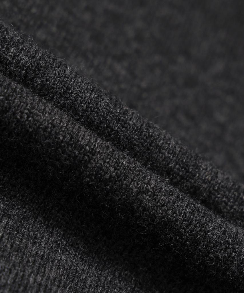 BROOKS BROTHERS Wool Cashmere Solid Half-Neck Sweater (Charcoal) (Bbwumbf404)