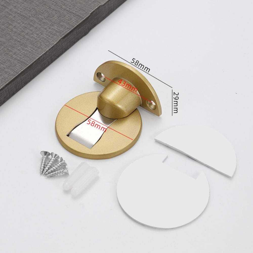 Zinc Zinc Zinc Alloy Adjustable Door Stop No Drilling Floor Door Stop Non-Punch Door Holder Bedroom