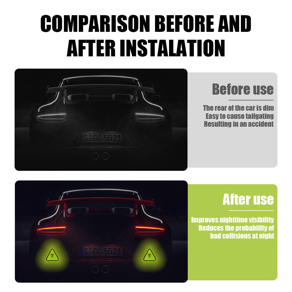 1pc 2/3pcs Reflective Warning Strip Tape Night Warning Stickers For Tesla Model 3 Y S X Roadster Bonina Auto Valve Accessories