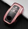 2 3 4Buttons Soft TPU Car Key Case Cover for Toyota Hilux Innova Rav4 Fortuner Yaris 2021 Shell Fob Protector Keychain Accessories