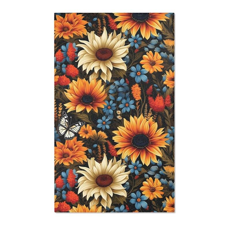 Ковровая дорожка в стиле Ван Гога, красочный подсолнух, ковер для прихожей с противоскользящим покрытием, бохо, домашний, с цветочным принтом, напольный коврик для кухни или прихожей