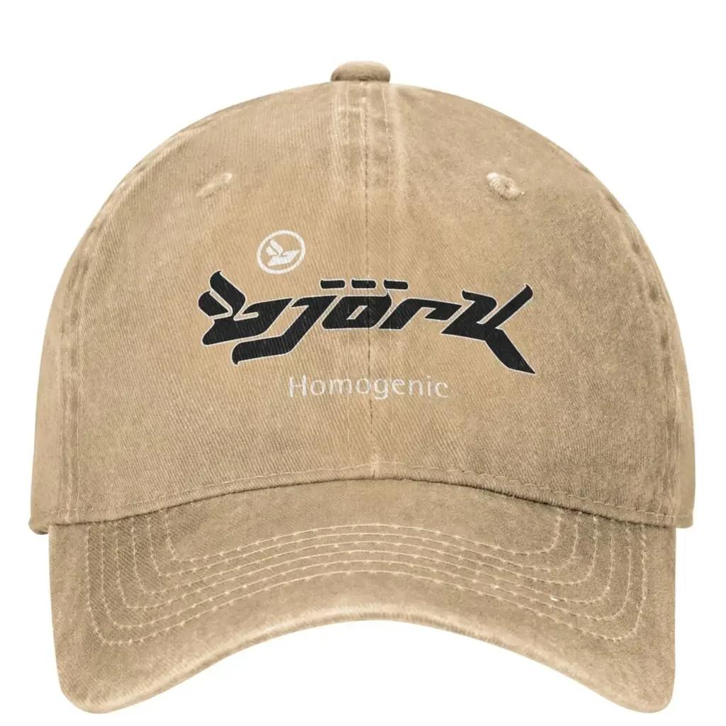 Casual Bjork Homogenic Logo Black White Baseball Caps Unisex Women Distressed Denim Snapback Hat Outdoor Running Golf