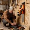Tool Hanger Metal Chainsaw Wall Mount Space Saver Heavy Duty Chainsaw Hangers Anti-Slip Chainsaw Rack Shed Organization