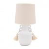 Hestia Stone Finish Vase Lamp with Tassels - 30cm