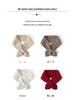 2024 Autumn/Winter Women's Bow Tie Twisted Flower Cashmere Knit Scarf