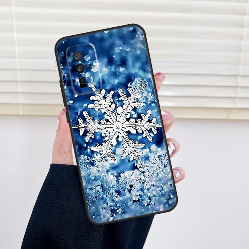 Зимний чехол Снежинка для Xiaomi 14 13 15 Ultra 11T 12T 13T 14T Pro POCO X7 Pro X3 X5 X6 M6 F5 F6 Pro
