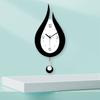 Modern Pendulum Waterdrop Wall Clock Wall Hanging Silent Clock Home Deco Acrylic