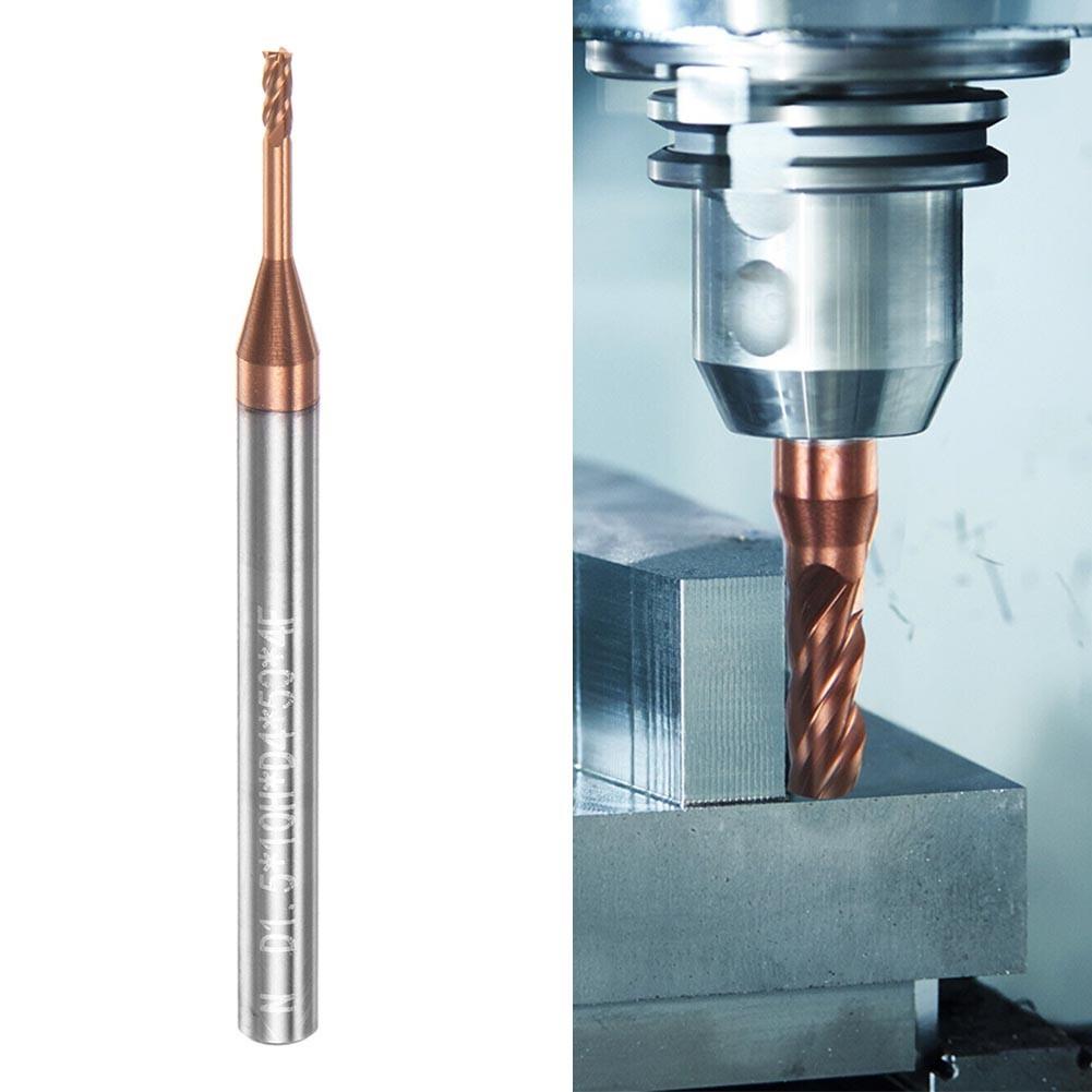 1,5 мм x 10 мм x 4 мм x 50 мм карбидная фреза с покрытием AlTiSin с 4 канавками и квадратным хвостовиком