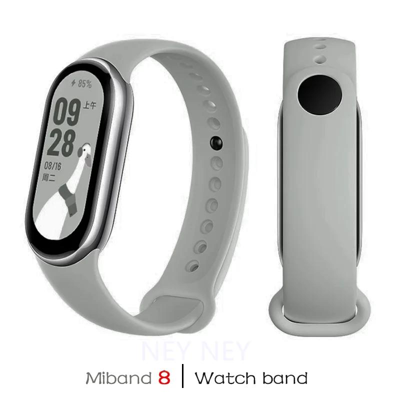 Спортивный ремешок для Xiaomi Mi band 8-9 NFC, сменный ремешок miband8, силиконовый браслет, умный браслет 8, водонепроницаемые ремешки для часов, аксессуары