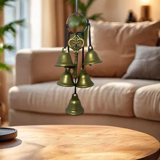 Witch Bells for Door Knob Retro Hanging Wind Chime Wiccan Bell Witchcraft Wind Bell for Protection Halloween Decoration Witch Gifts