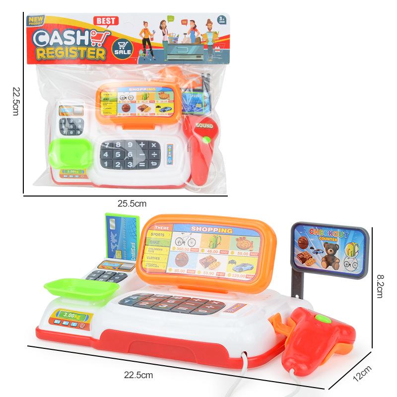 Набор кассового аппарата со световыми и звуковыми эффектами, модель страницы имитации кассы супермаркета, игрушки для детского игрового домика