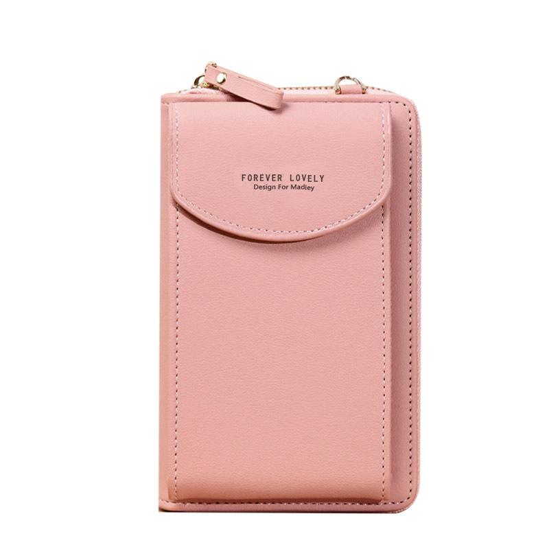 Women Crossbody Phone Bag Small Shoulder Purse Clutch Leather Zipper Handbag Card Holder